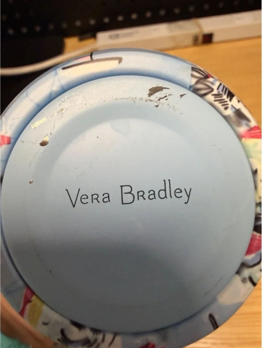 VERA BRADLEY Stainless Steel Wine Tumbler 12oz, Beach No Lid *